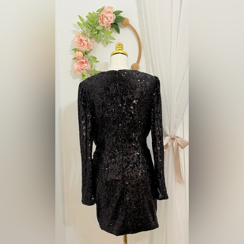NEW Generation Love “Miley” Black Sequin Mini Dress size small - Retails $385 - Picture 7 of 10